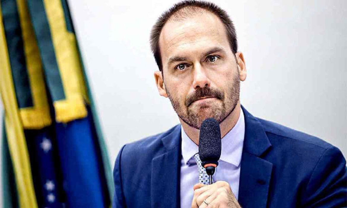 Eduardo Bolsonaro comemora sanção contra ministro do STF