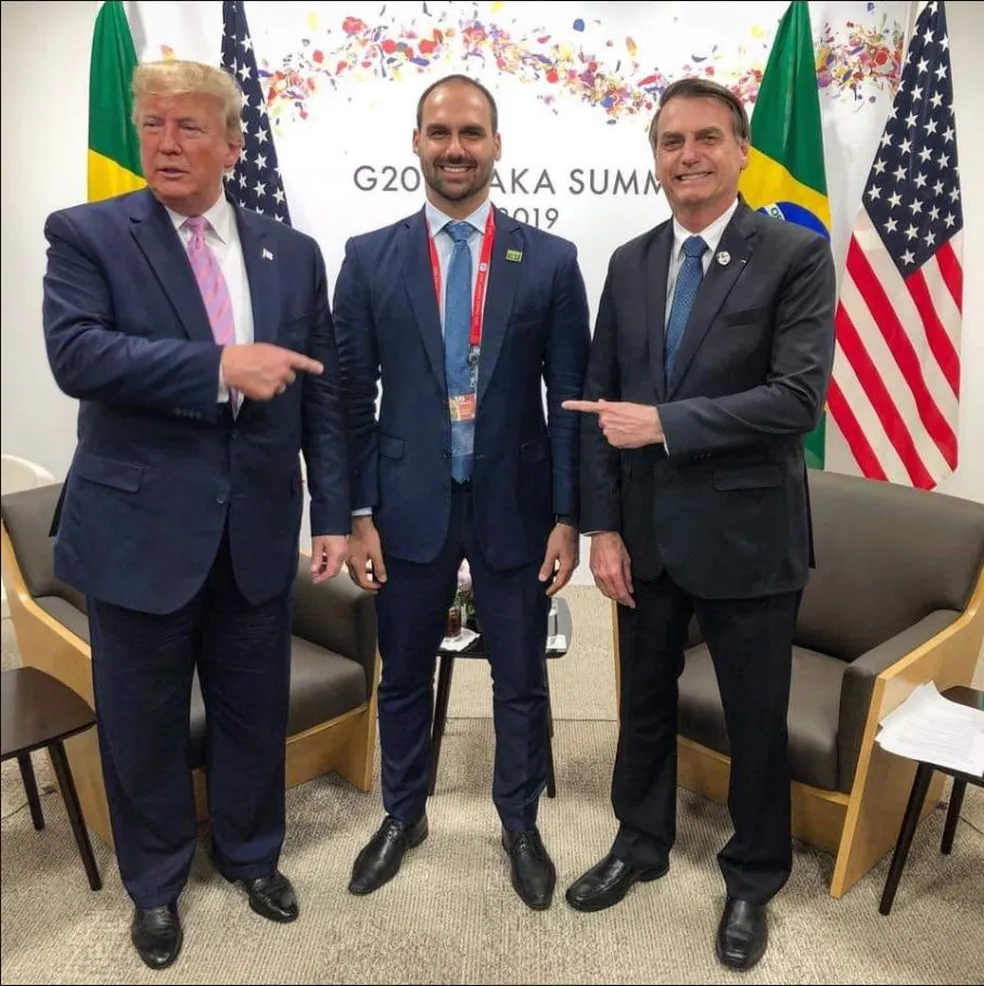 Eduardo Bolsonaro comemora tarifas dos EUA