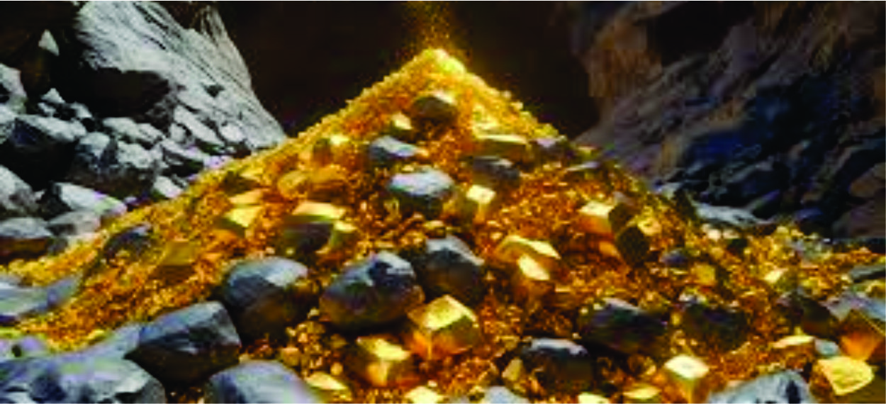 7.108 toneladas de ouro, com teor de pureza quatro vezes acima do considerado excelente