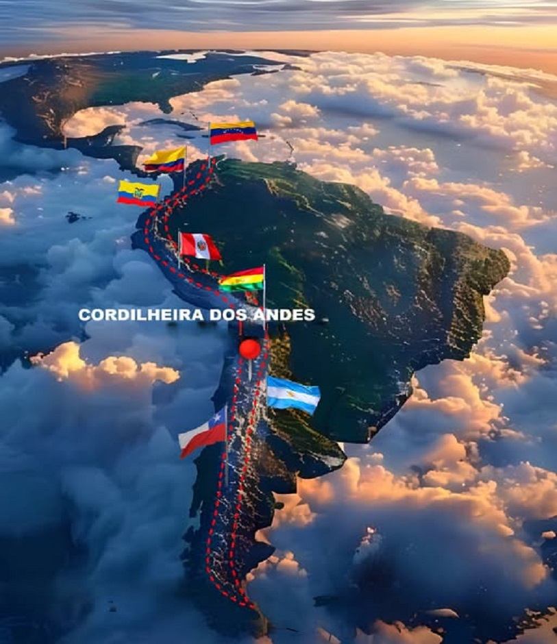 A Cordilheira dos Andes é simplesmente a cadeia de montanhas